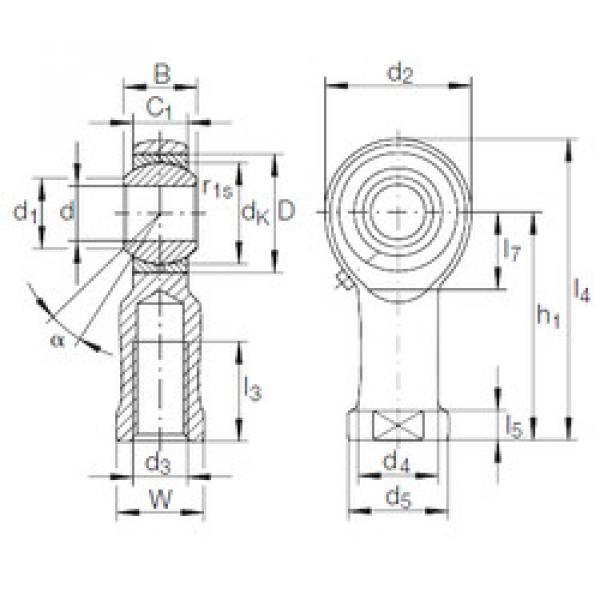 Bearing GIKFR 22 PB INA #1 image